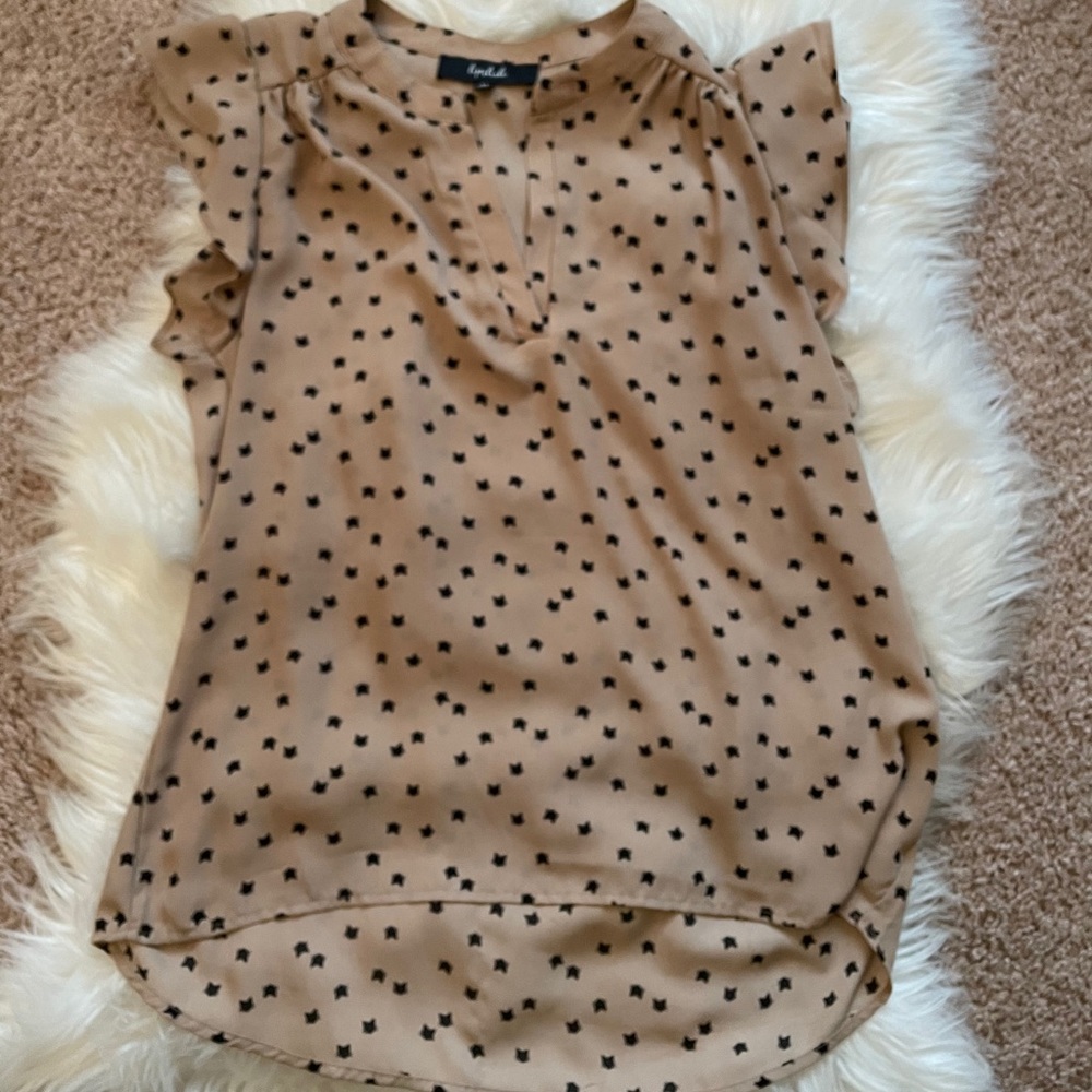 Cat print blouse